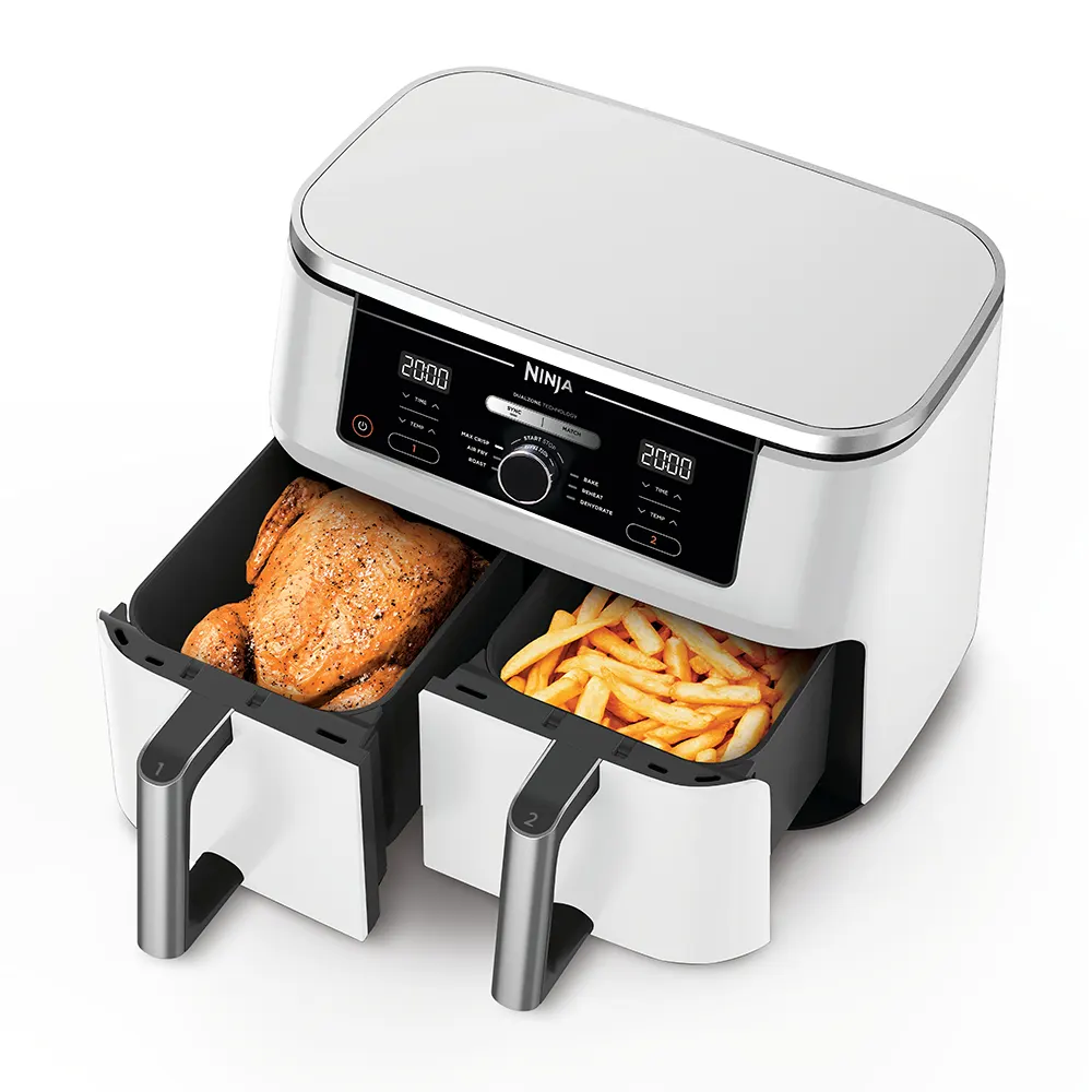 Ninja AF400EUWH Foodi MAX Dual Zone horkovzdušná fritéza 9,5L - Bílá