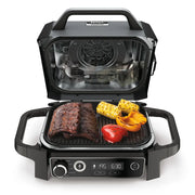 Ninja OG701EU Woodfire Elektrický BBQ, Gril, Airfryer & Udírna; Venkovní; 28 cm x 38 cm