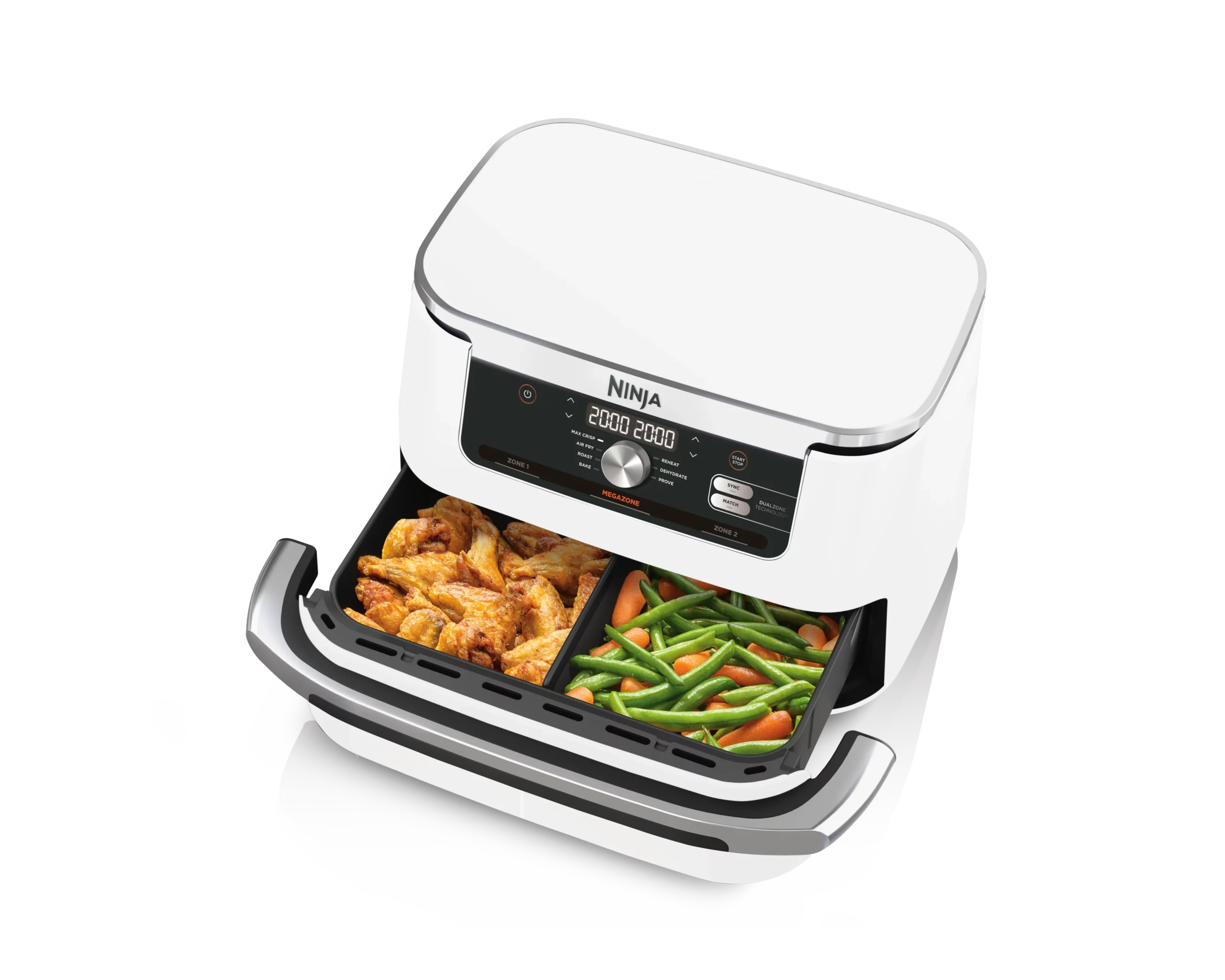 Ninja AF500EUWH Foodi FlexDrawer Dual horkovzdušná fritéza 10,4L - Bílá