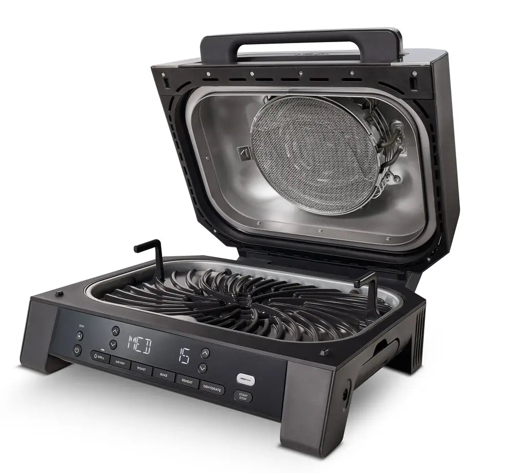 Ninja DG551EU Foodi Smart XL 6v1 Vnitřní gril a horkovzdušná fritéza s integrovaným teploměrem