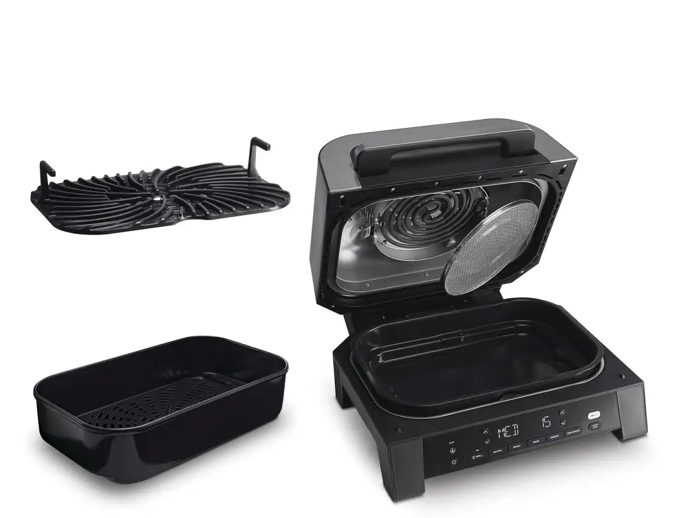 Ninja DG551EU Foodi Smart XL 6v1 Vnitřní gril a horkovzdušná fritéza s integrovaným teploměrem