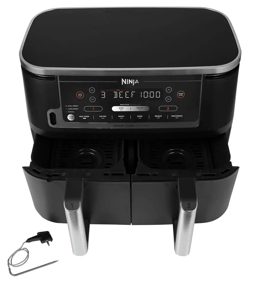 Ninja AF451EU Foodi MAX Dual Zone horkovzdušná fritéza 9,5L - S teploměrem