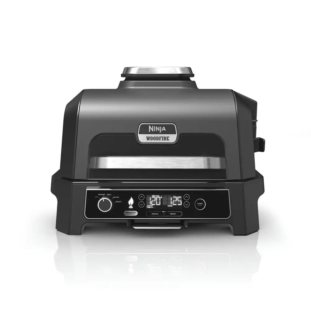 Ninja OG850EU Woodfire Pro XL; Elektrický BBQ, Gril, Airfryer & Udírna; Venkovní; 45 cm x 31 cm