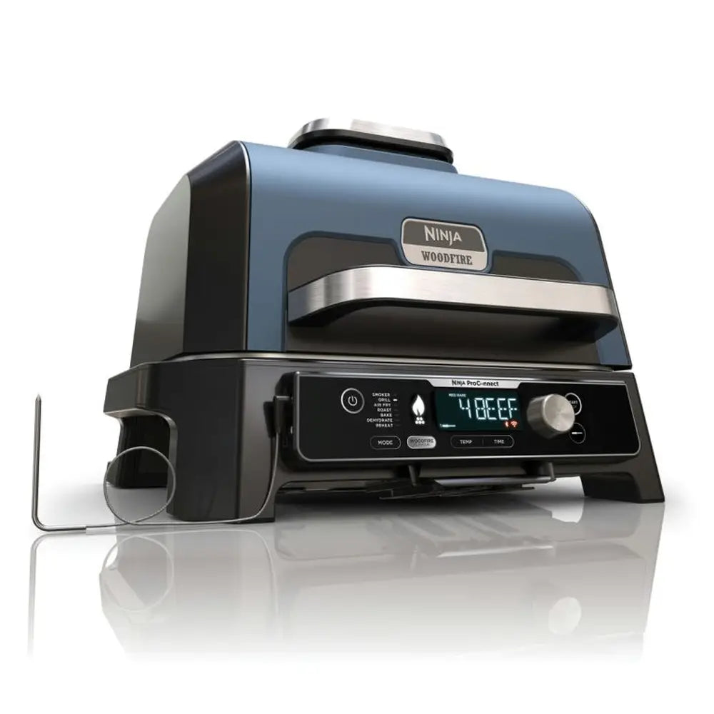 Ninja OG901EU Woodfire Pro Connect XL; Elektrický BBQ, Gril, Airfryer & Udírna; Venkovní; 45 cm x 31 cm