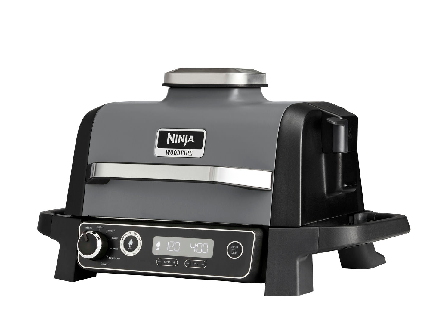 Ninja OG701EU Woodfire Elektrický BBQ, Gril, Airfryer & Udírna; Venkovní; 28 cm x 38 cm