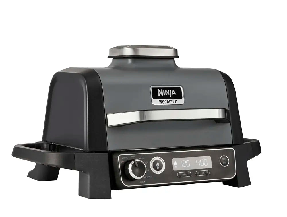 Ninja OG701EU Woodfire Elektrický BBQ, Gril, Airfryer & Udírna; Venkovní; 28 cm x 38 cm