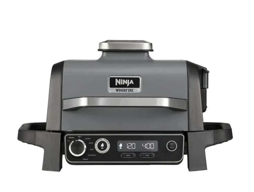 Ninja OG701EU Woodfire Elektrický BBQ, Gril, Airfryer & Udírna; Venkovní; 28 cm x 38 cm